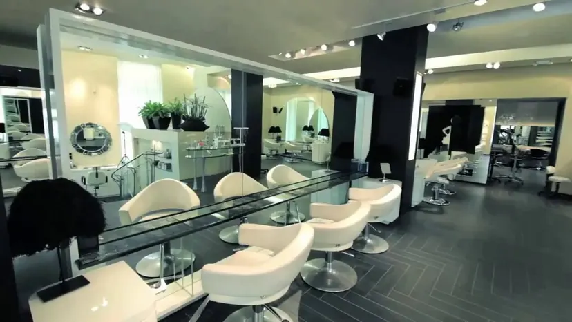 Salon interior millwork